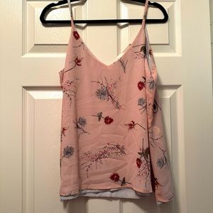 White House Black Market Ultimate Reversible Tank Cami Floral/Pink
